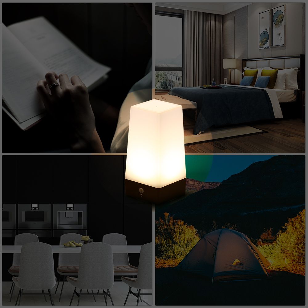 Desktop PIR Motion Sensor LED Night Light Portable Battery