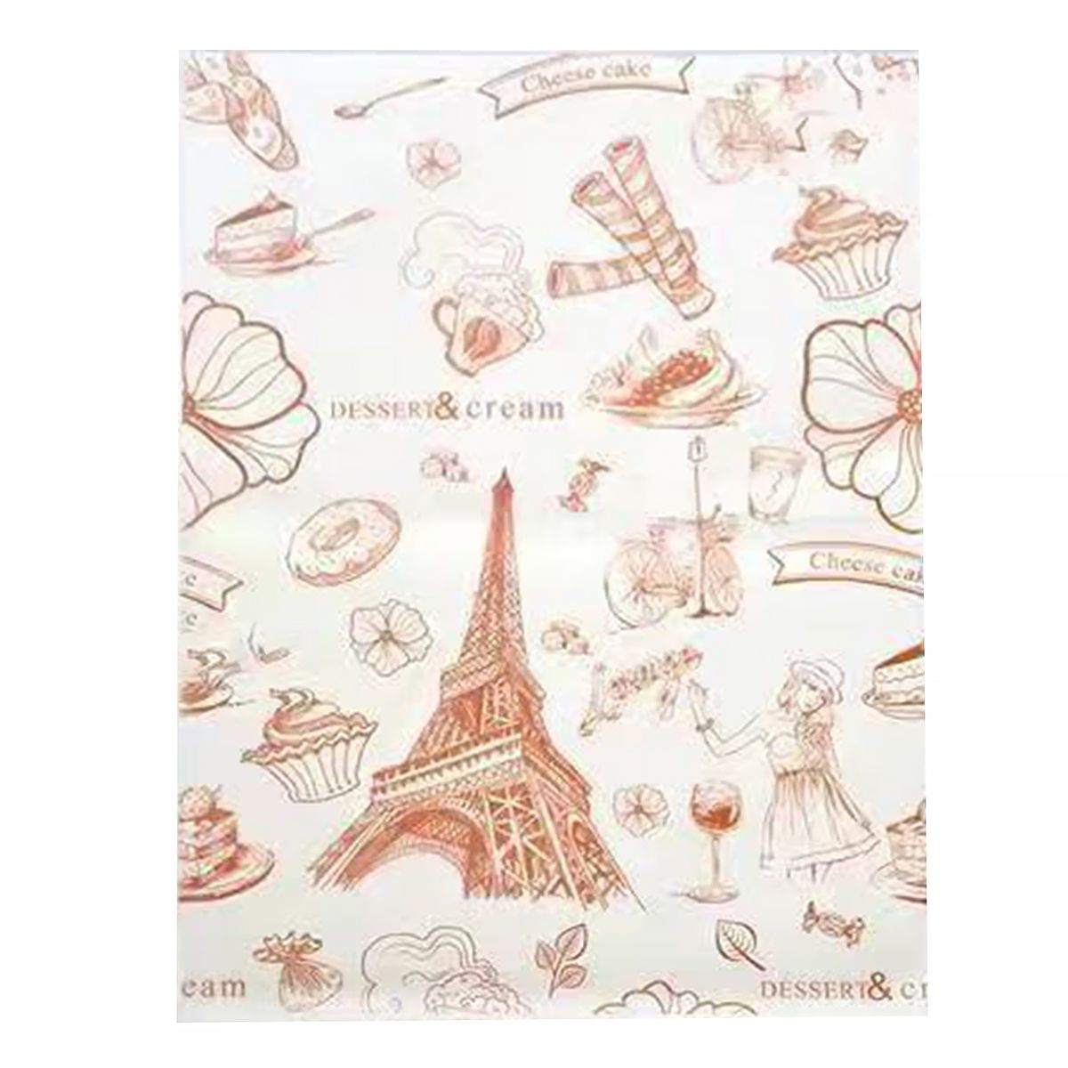 50Pcs Food Basket Liner Barley Print Tray Liner H