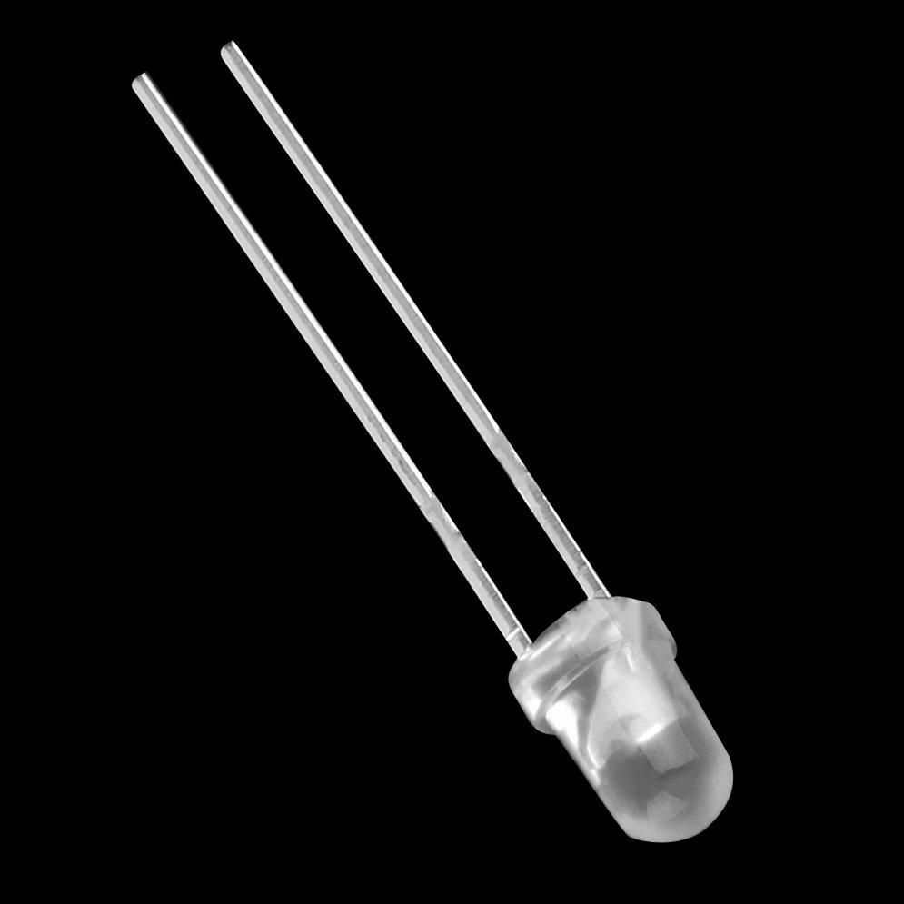 LALA 100 PCS Five Color LED Light Bulb High Power 2pin Emitting Diode Lamps