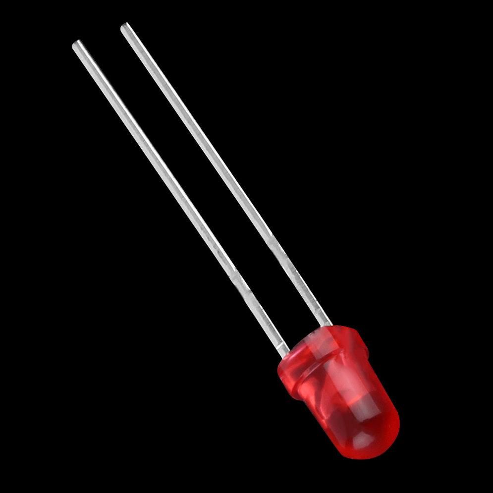 LALA 100 PCS Five Color LED Light Bulb High Power 2pin Emitting Diode Lamps