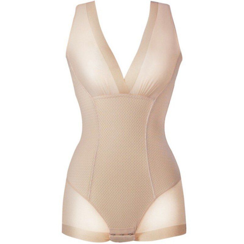 Shapewear Tummy Suit Control Underbust Women Body Shaper Slimming Underwear Vest Bodysuits Jumpsuit Correctiv L-XXL S(#Black)