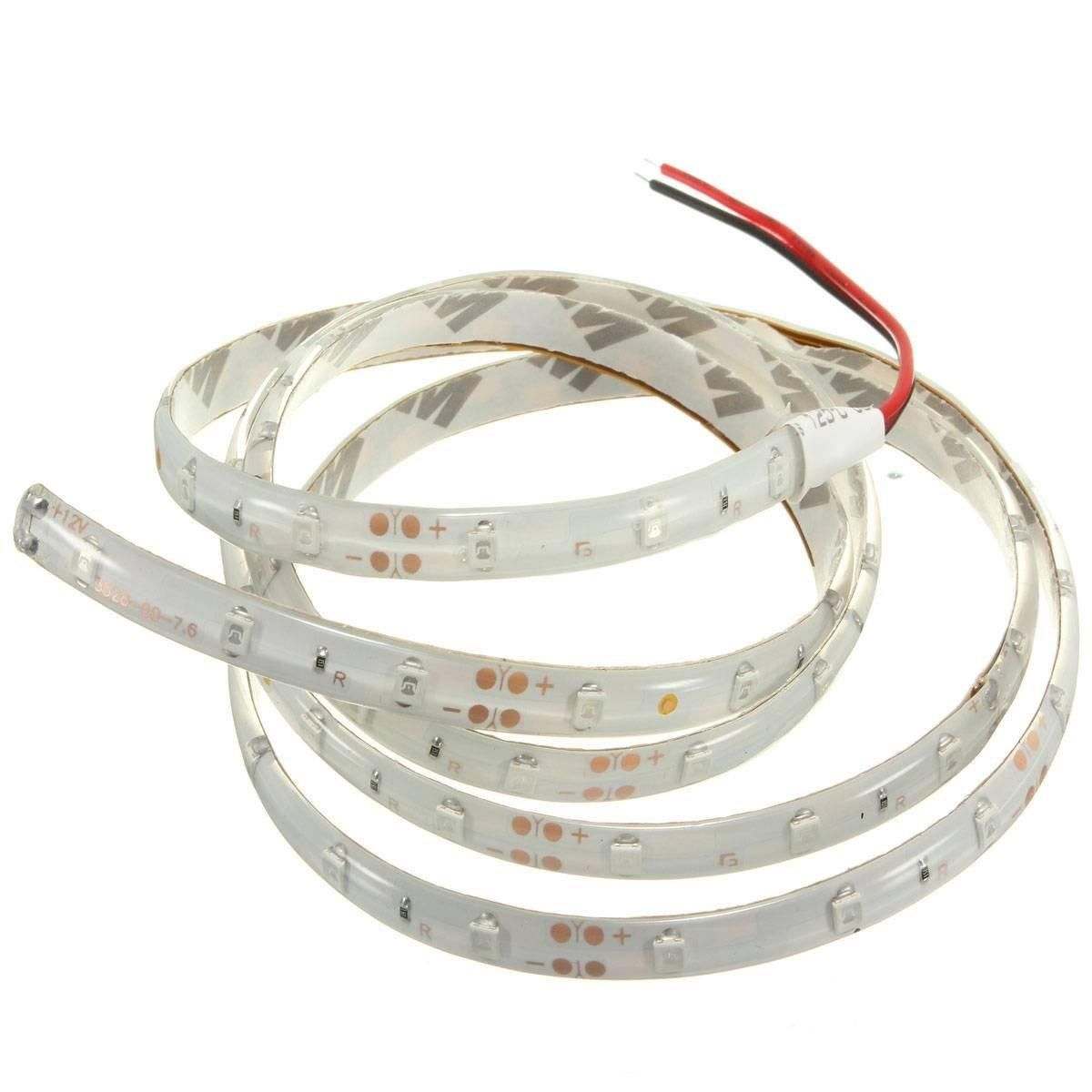 1M 60-3528 SMD Waterproof LED Light Strip DC12V  Red