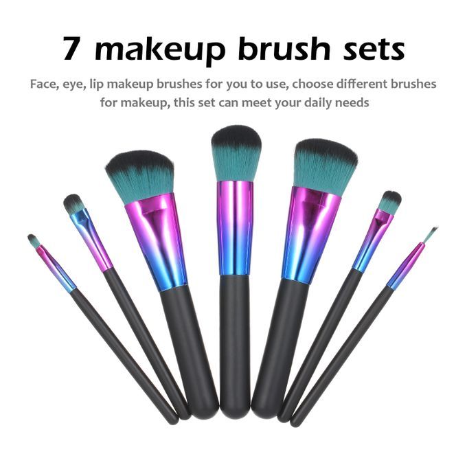 7 Pcs Makeup Brushes Colorful Makeup Brush Cosmetic Makeup-7PCS