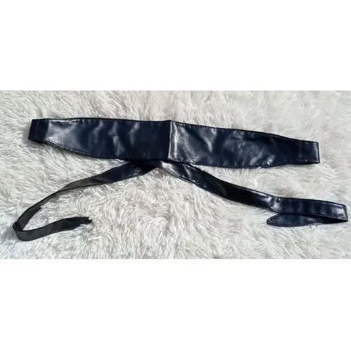 Ladies Wide Leather Belt - Black
