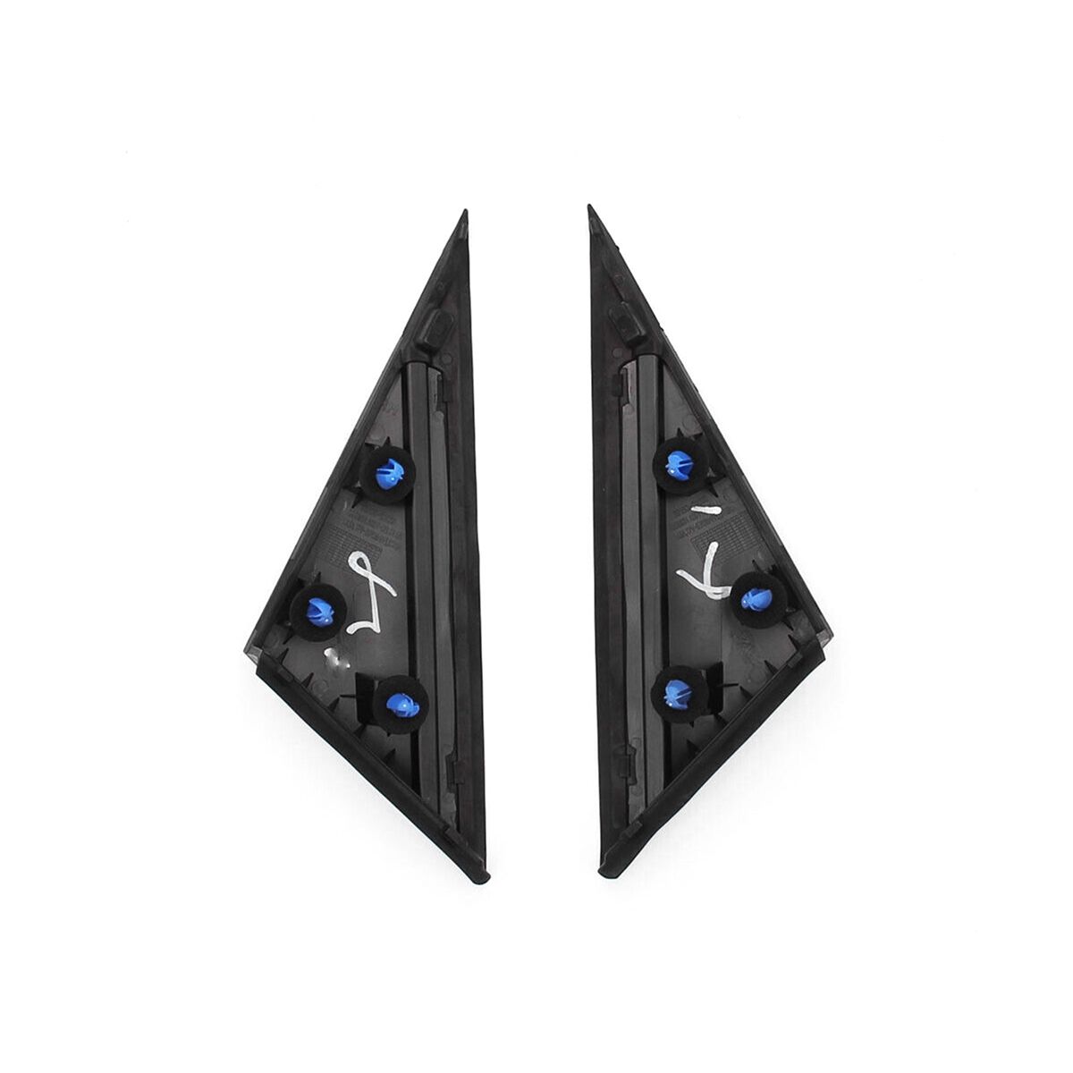1 Pair Left Right Pillar Corner Molding Chrome for