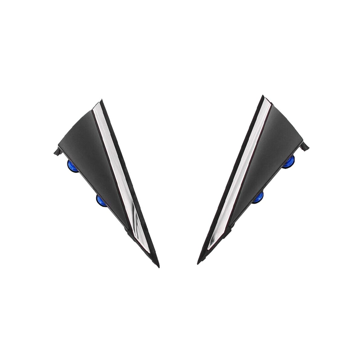 1 Pair Left Right Pillar Corner Molding Chrome for