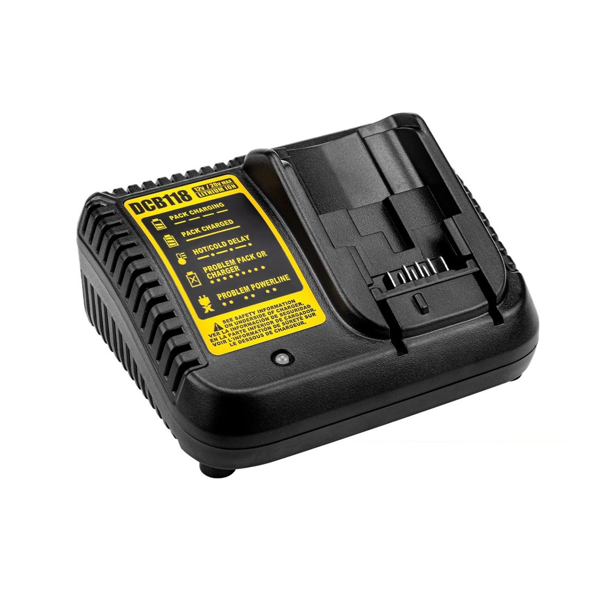 DCB118 Battery Charger for Dewalt Battery 12V 14.4V 18V 20V