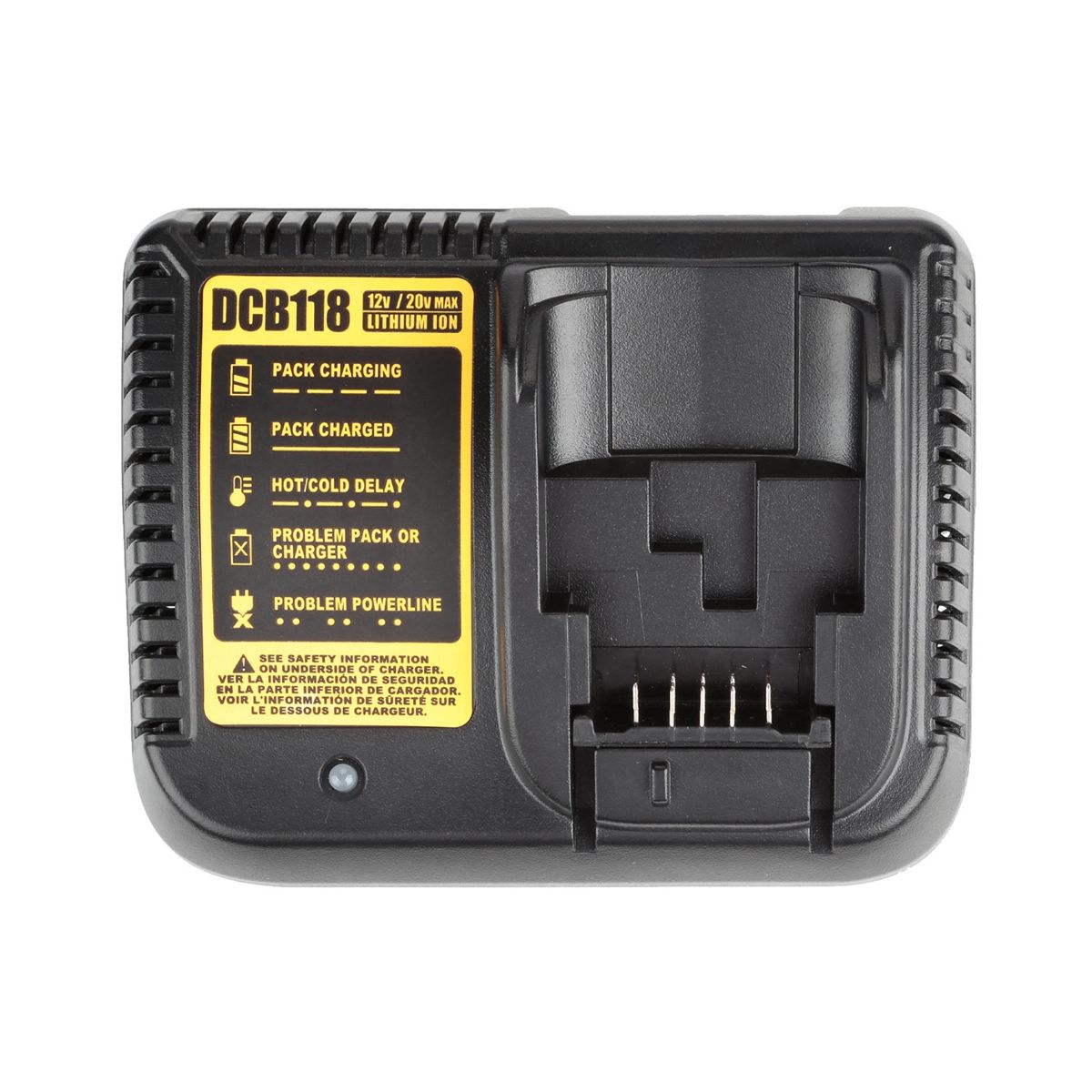 DCB118 Battery Charger for Dewalt Battery 12V 14.4V 18V 20V