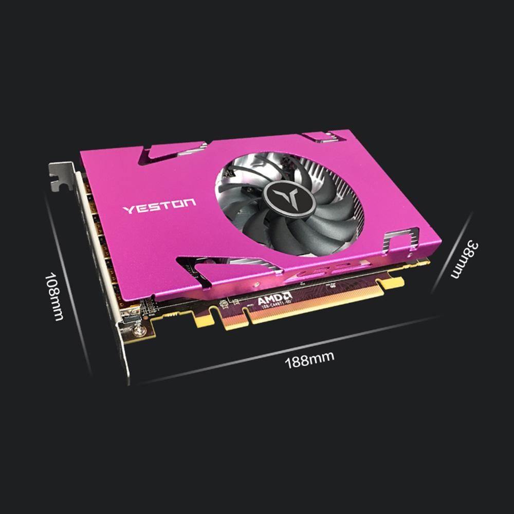 Yeston R7 350 4G D5 6MINIDP 6-screen Graphics Card Support Split Screen Display 700/4500MHz 4G/128bit/GDDR5 with 6 Mini DP Ports