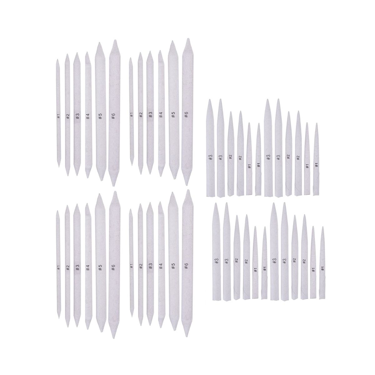 48 Pcs Blending Stump and Tortillions, Paper Art Blenders,