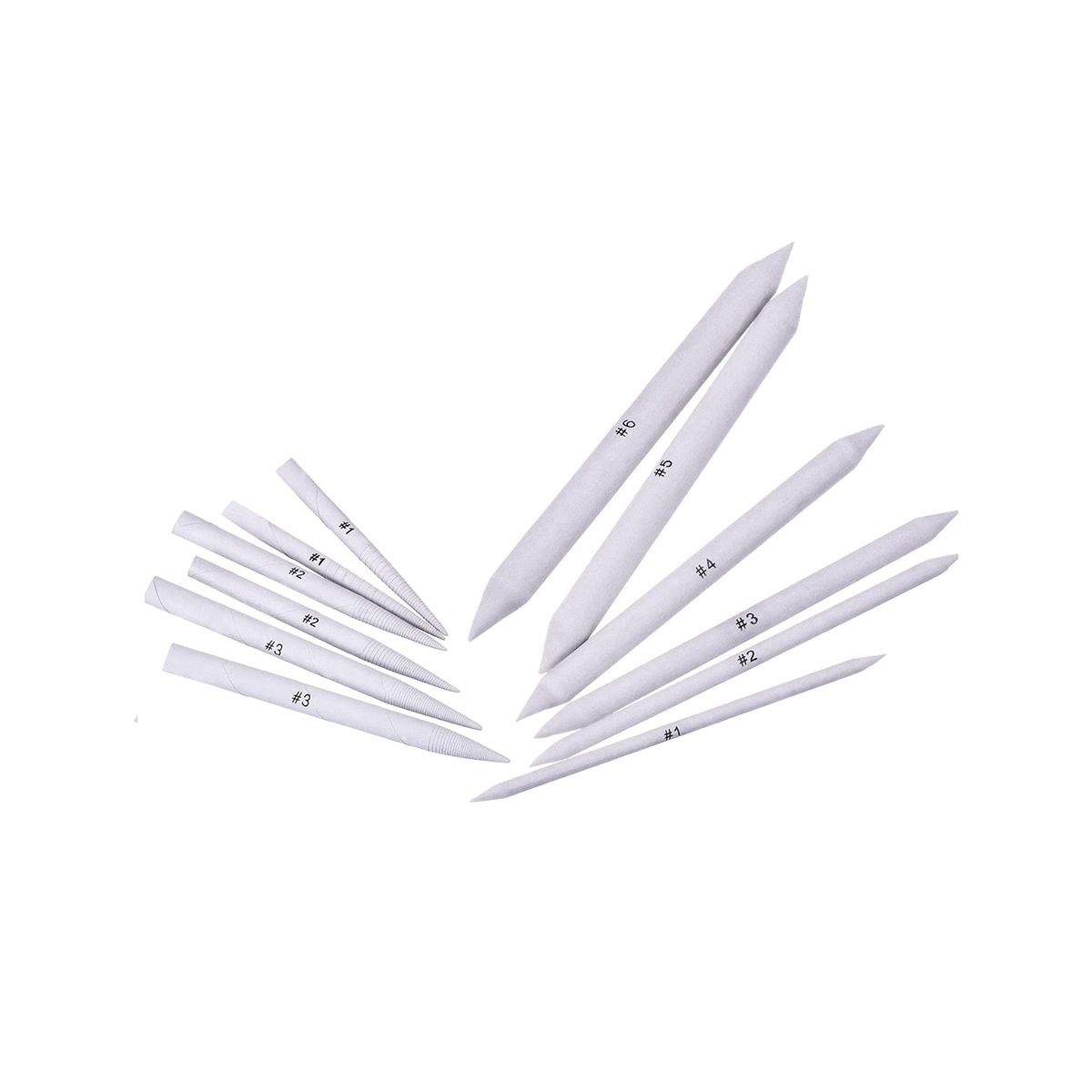 48 Pcs Blending Stump and Tortillions, Paper Art Blenders,