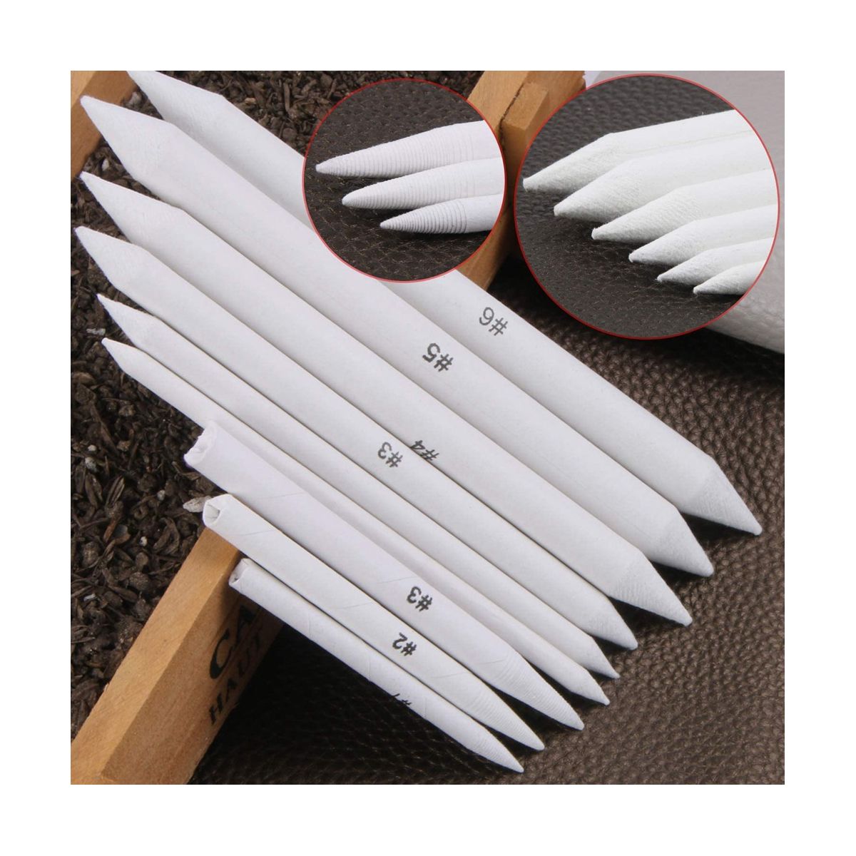 48 Pcs Blending Stump and Tortillions, Paper Art Blenders,