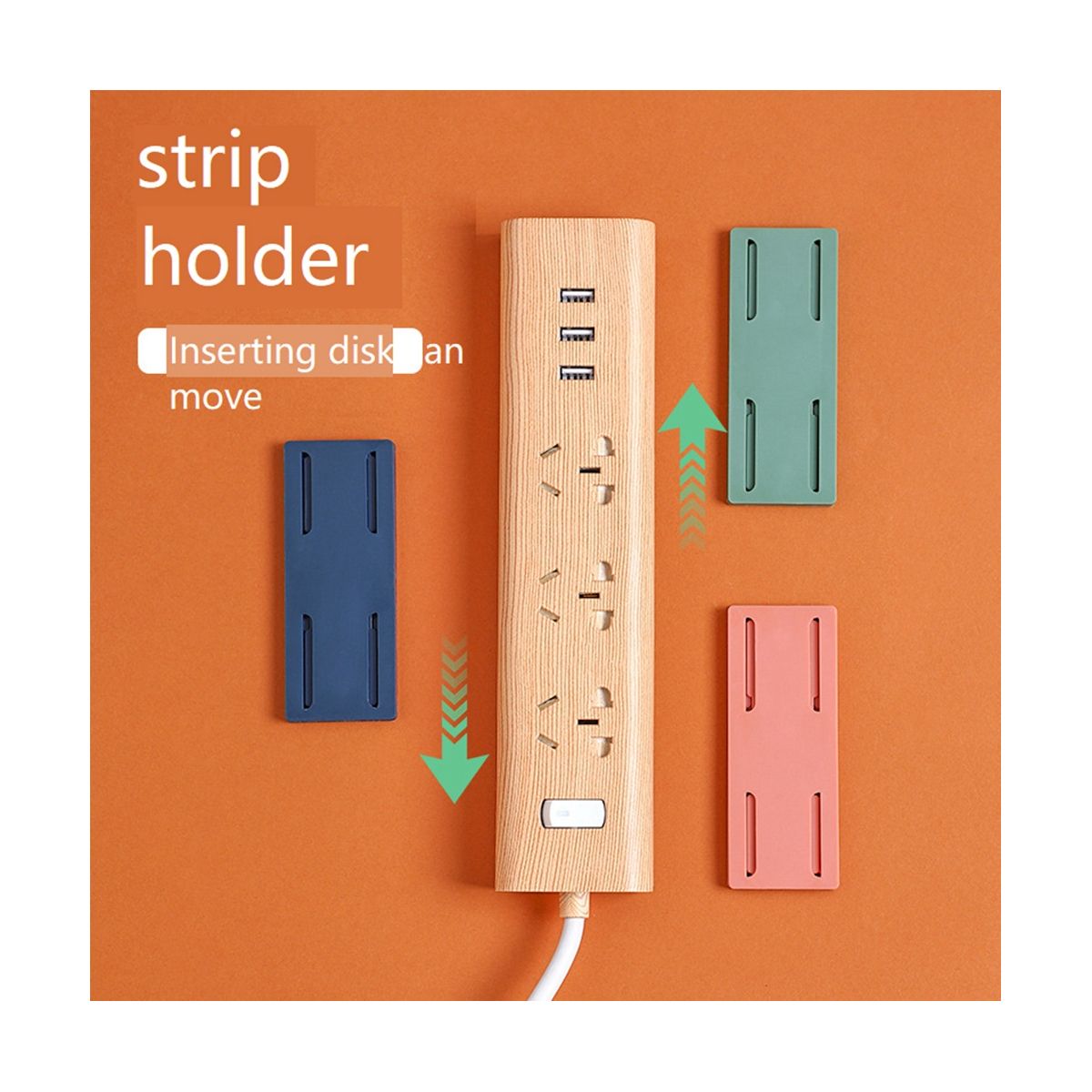 Punch Free Socket Holder, Power Strip Holder Fixator,