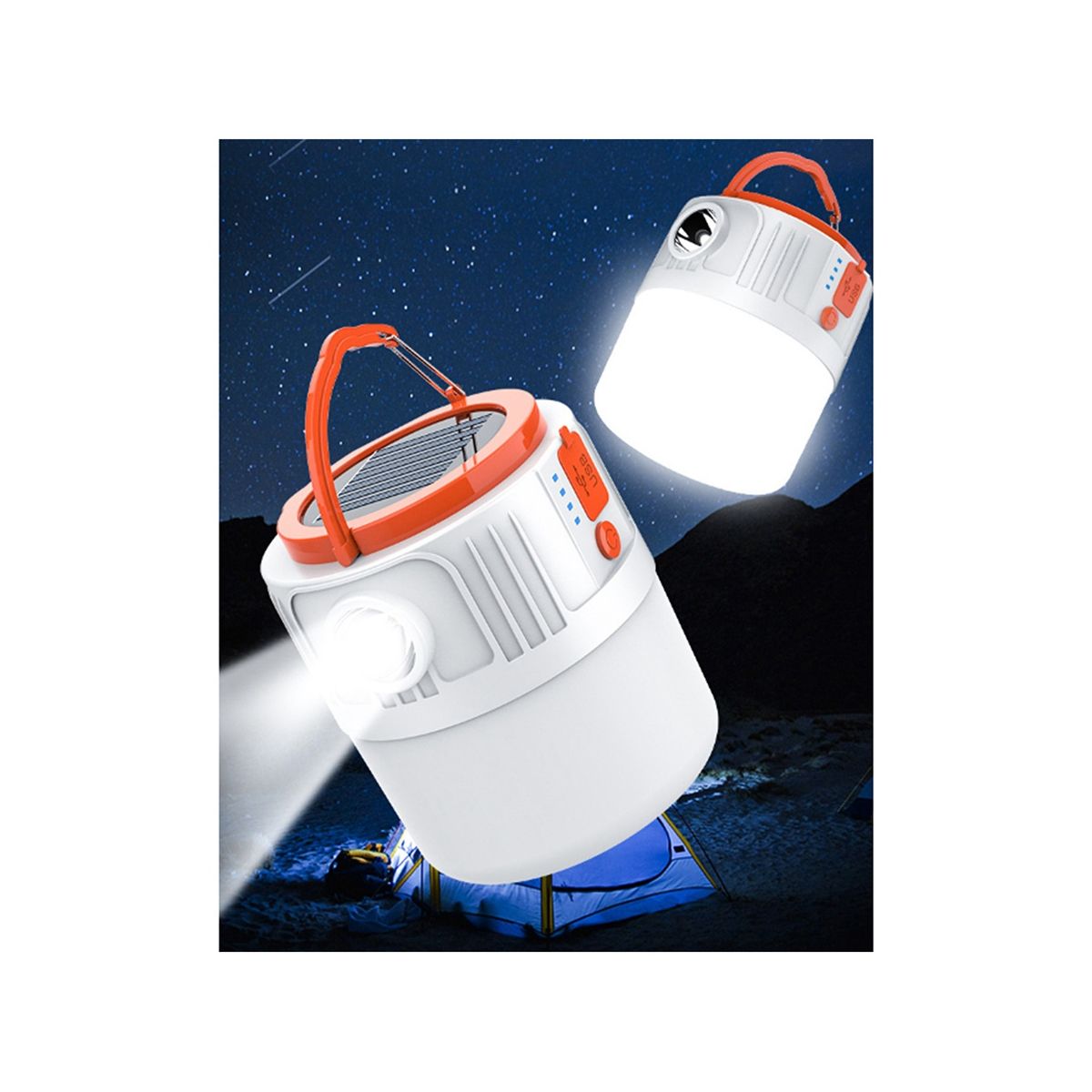 Solar Charging LightUSB Charging 24Lamp Bead  Night Market Lamp Mobile Outdoor Camping Power Outage Emergency Lamp