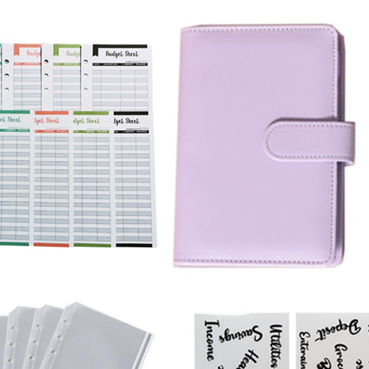 PU Leather A6 Notebook Binder Budget Binder 8 Binder