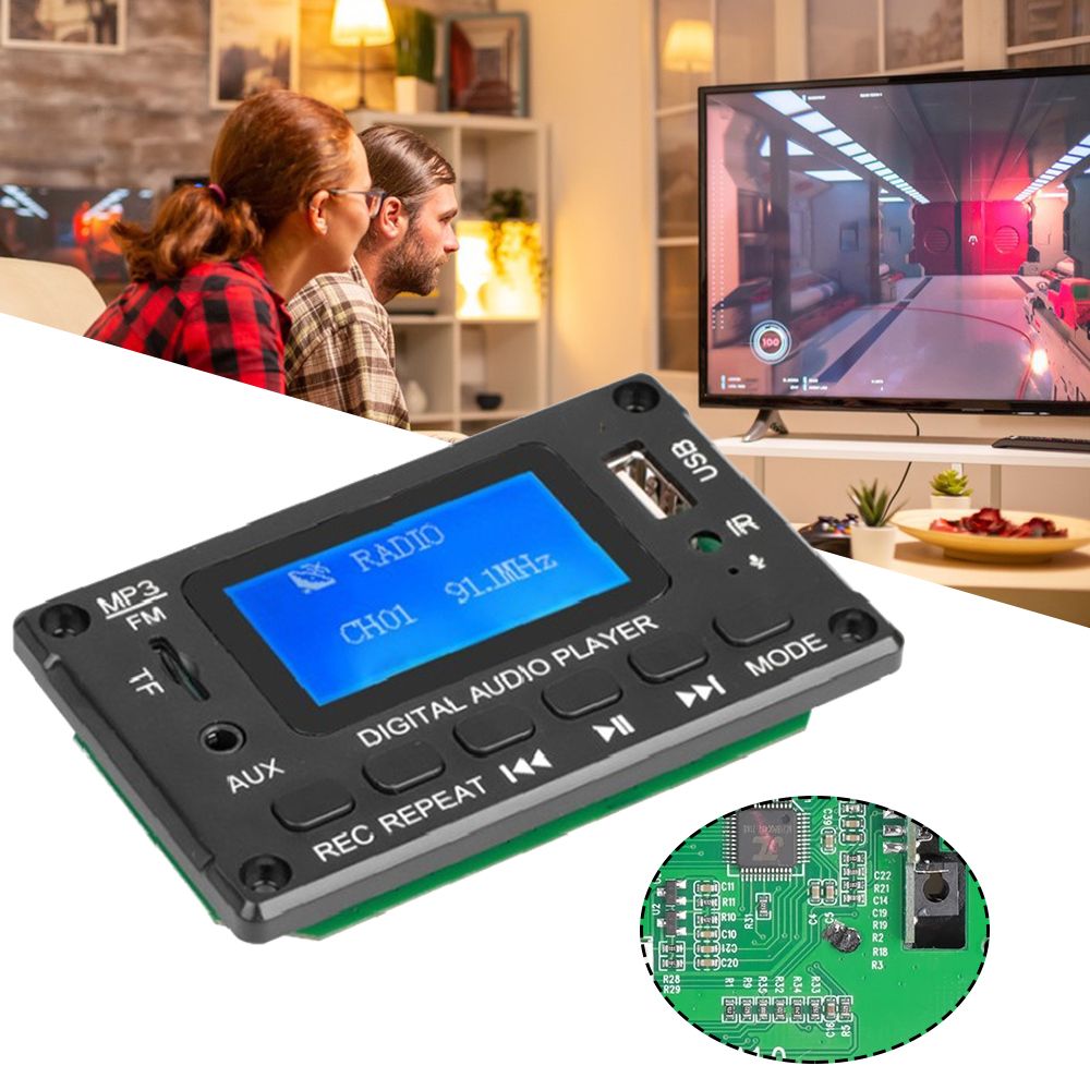 MP3 Player Sound Accessories FM Aux Radio Supports Bluetooth-compatible Calls With Remote Control
