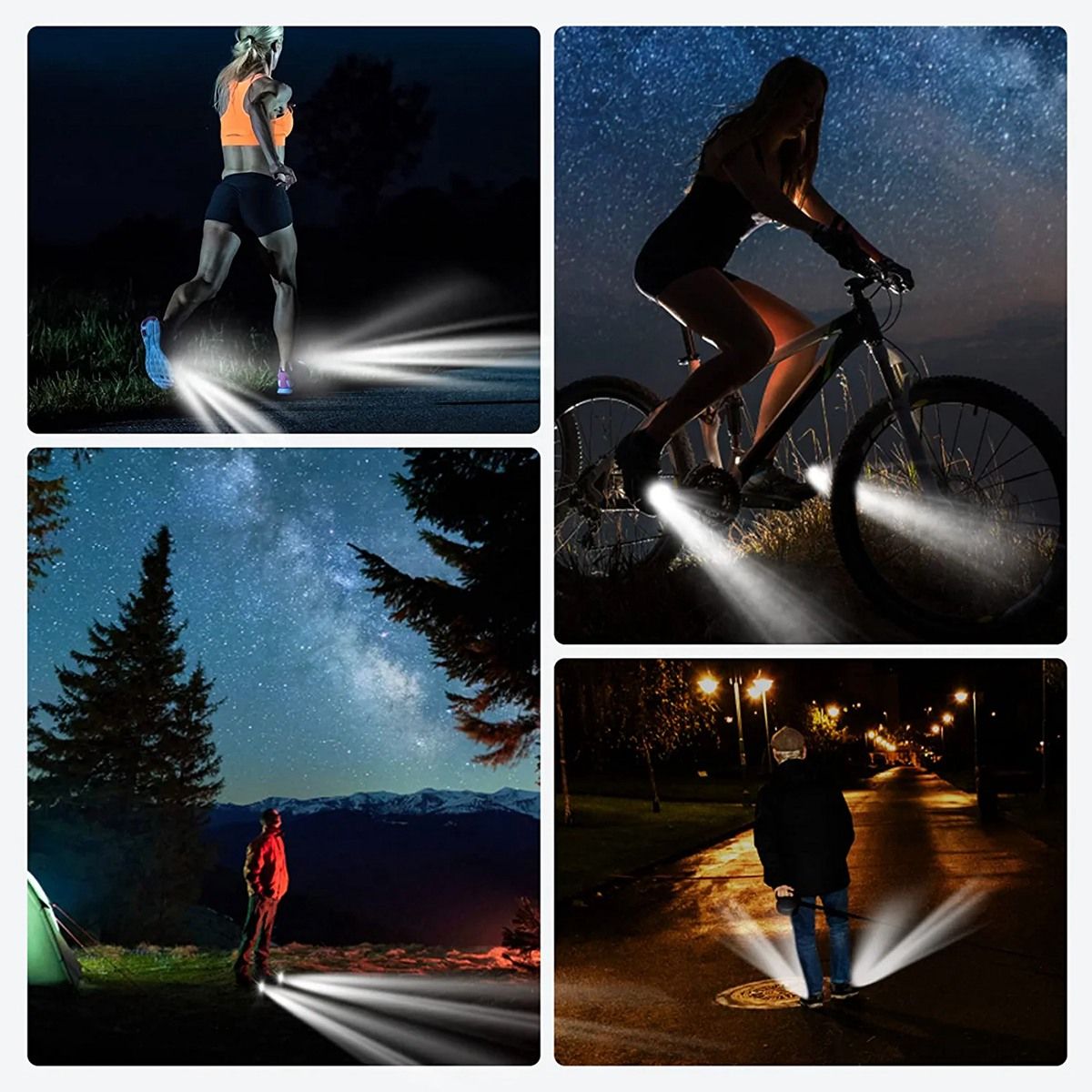 2 Pcs Rechargeable Clogs Shoe LightHeadlights for Croc 3 Lighting Modes in the DarkFor Dog Walking CampingRed
