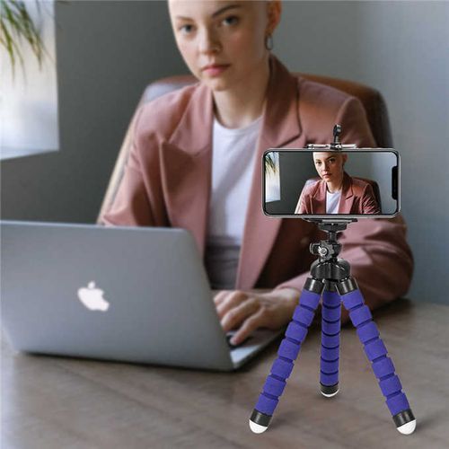 Cell Phone Tripod Moblie Phone Clip Holder Smartphone Camera