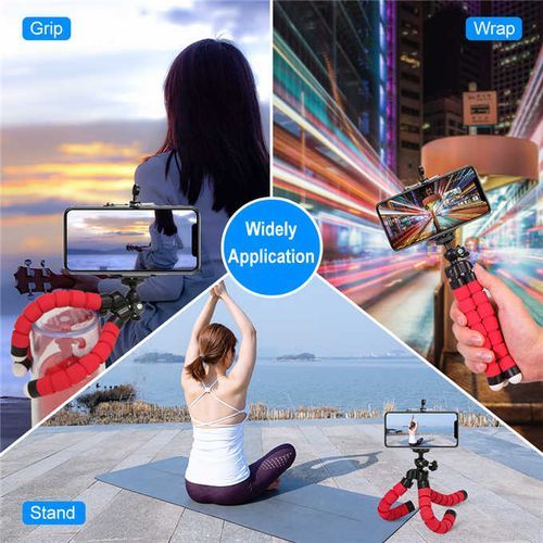 Cell Phone Tripod Moblie Phone Clip Holder Smartphone Camera