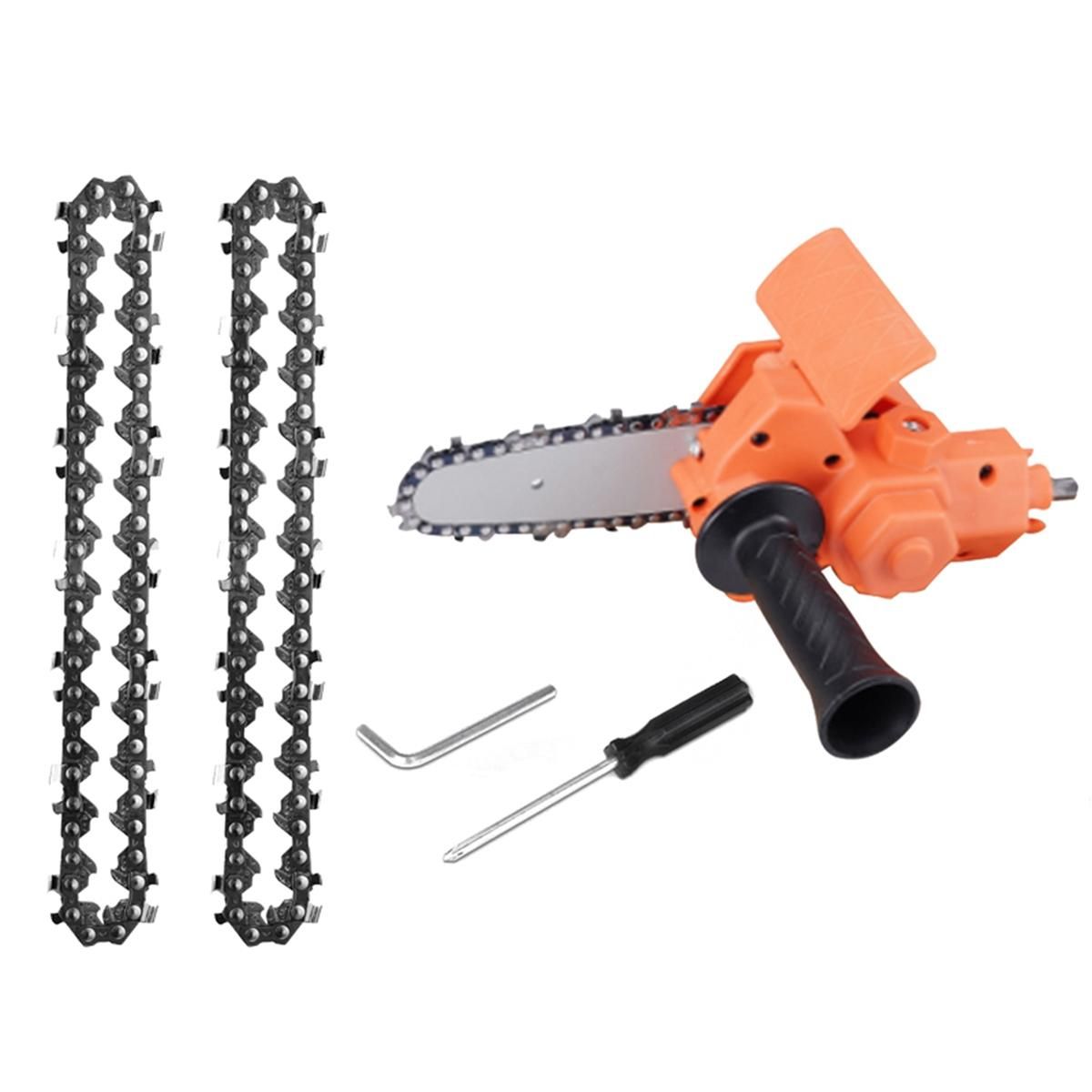 4 Inch Portable Electric Drill Electric Chain Saw Adapter Conversion Head for Electric Drills Woodworking Tools Orange