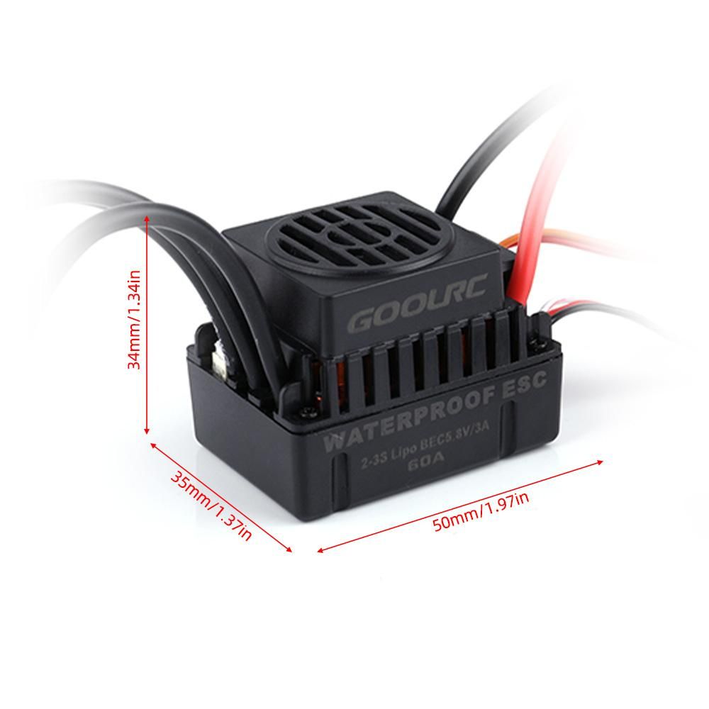 GoolRC Combo Set 3650 4300KV Motor 60 Brushless ESC 20kg Servo w/ 25T Servo Arm for 1/10 RC Car Truck Off-road