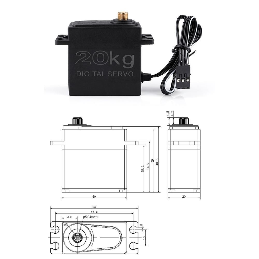 GoolRC Combo Set 3650 4300KV Motor 60 Brushless ESC 20kg Servo w/ 25T Servo Arm for 1/10 RC Car Truck Off-road