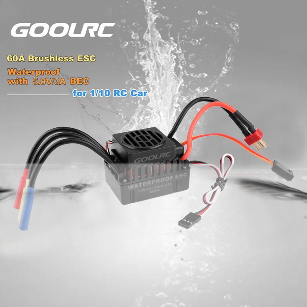 GoolRC Combo Set 3650 4300KV Motor 60 Brushless ESC 20kg Servo w/ 25T Servo Arm for 1/10 RC Car Truck Off-road
