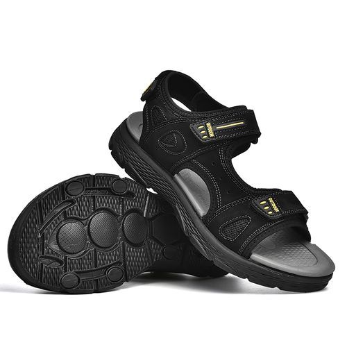 EU 38-44 Leather Men Sandals Summer Handmade Men Beach Sandalias Man Fashion Slippers Outdoor Casual Sneakers