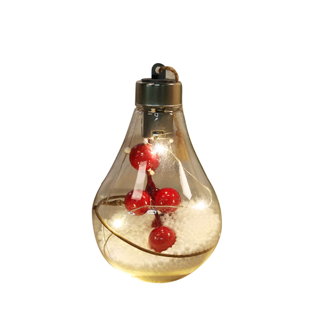 2021 LED Christmas Ball Transparent Hanging Ornament Bulb