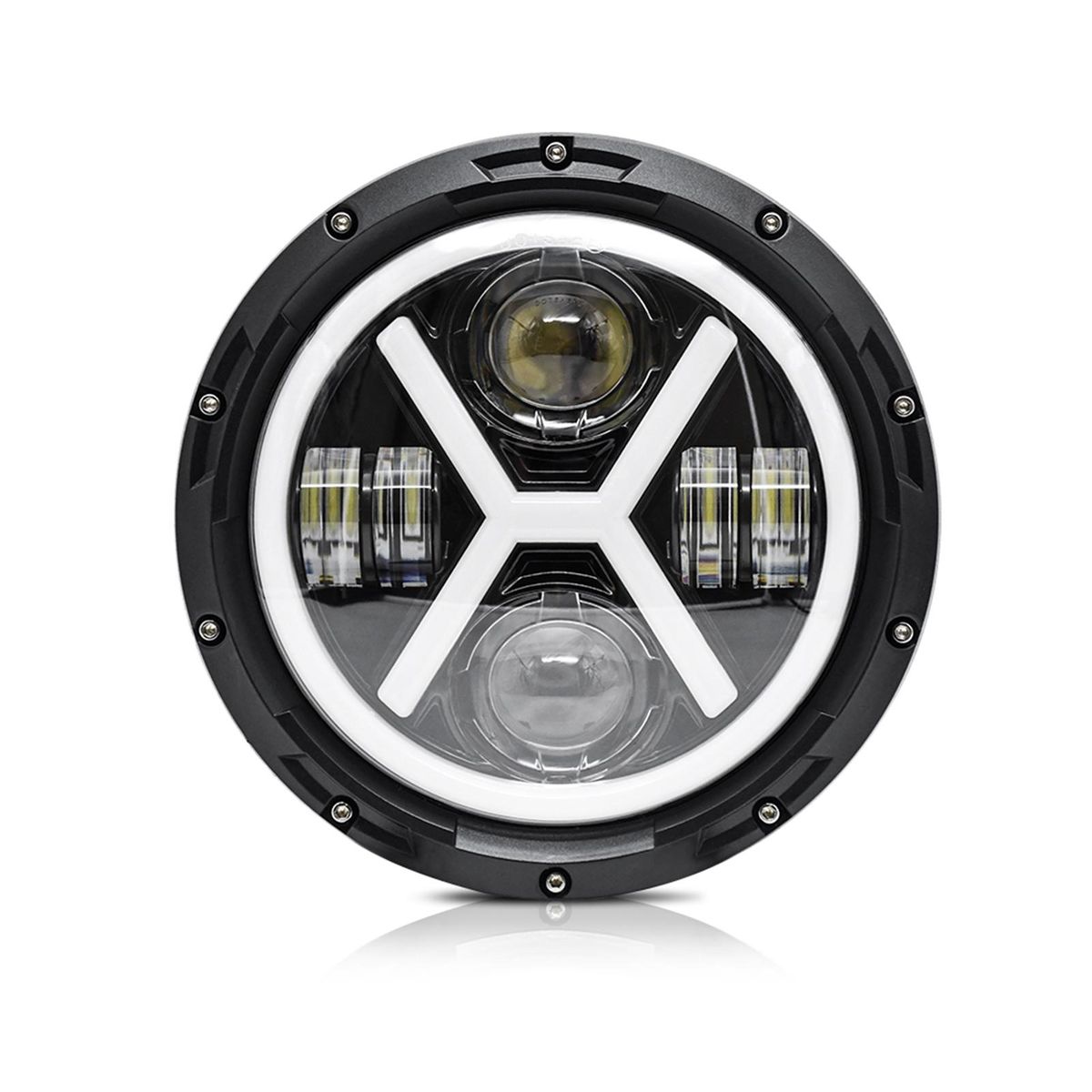 1Pcs 7 inch Car Motorcycle LED Headlight 500W 6000K 30000LM IP67 Waterproof DRL/Turn Signal/Low Beam/High Beam Headlight