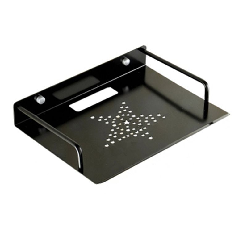 DWZ Wall Mounted Black/Sliver Storage Shelf Aluminum Single-layer TV Box Router Set-top Boxes Stand Holder Rack