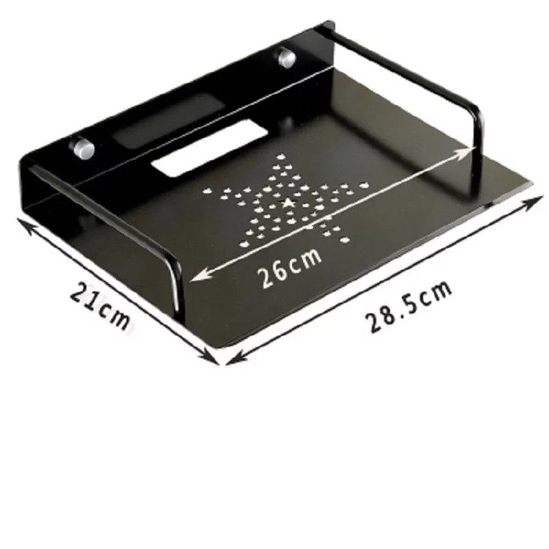 DWZ Wall Mounted Black/Sliver Storage Shelf Aluminum Single-layer TV Box Router Set-top Boxes Stand Holder Rack