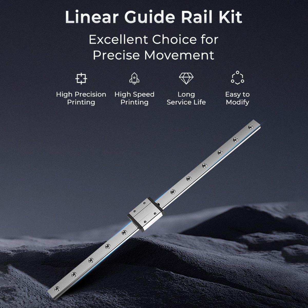 CREALITY Linear Guide Rail Kit High Precision Printing High Speed Printing and Long Service Life for 3D Printers Ender-3/ Ender-3 Pro/ Ender-3 V2