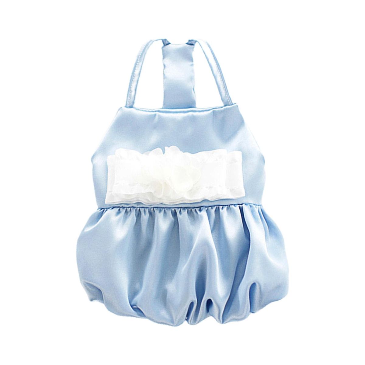 Dog Halter Dress Pet Dog Sling Princess Dress Blue