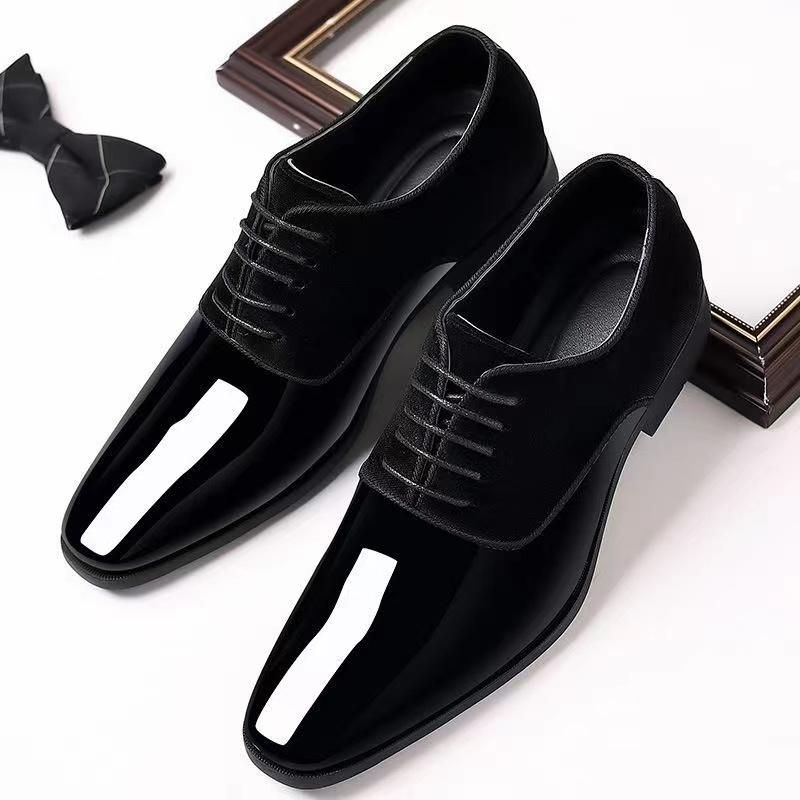black1 The Latest Oxford Shoes Men's Luxury Lacquer Wedding Shoes
