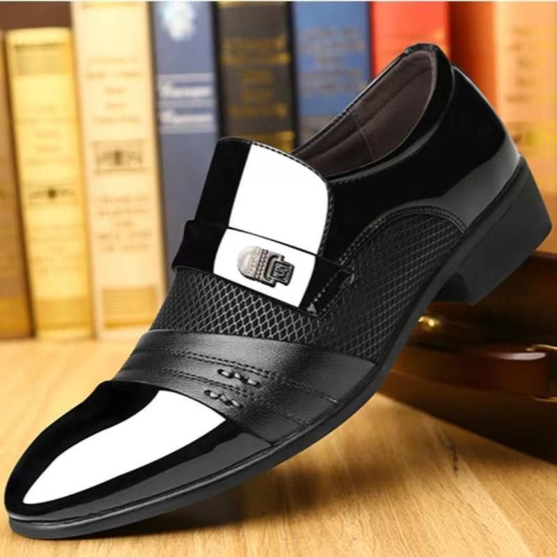 Dark Grey The Latest Oxford Shoes Men's Luxury Lacquer Wedding Shoes
