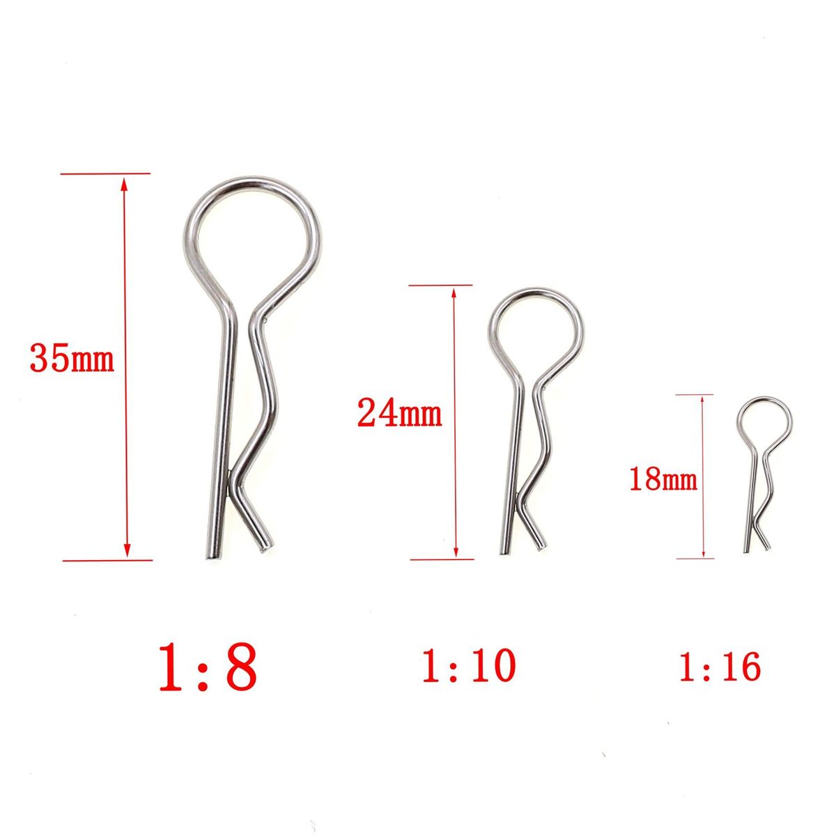 100PCS 1:16 Universal Car Shell Clip Pin Buckles 02053 86090 85734 R Clips Replacement for HSP On-road Remote Control Cars Accessories