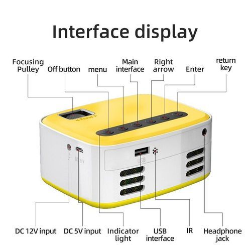 T20 Built-in Same-screen Version Of The Mini Portable Storage Bag USB LED Home Photo Media Video Payer Cinema Projector