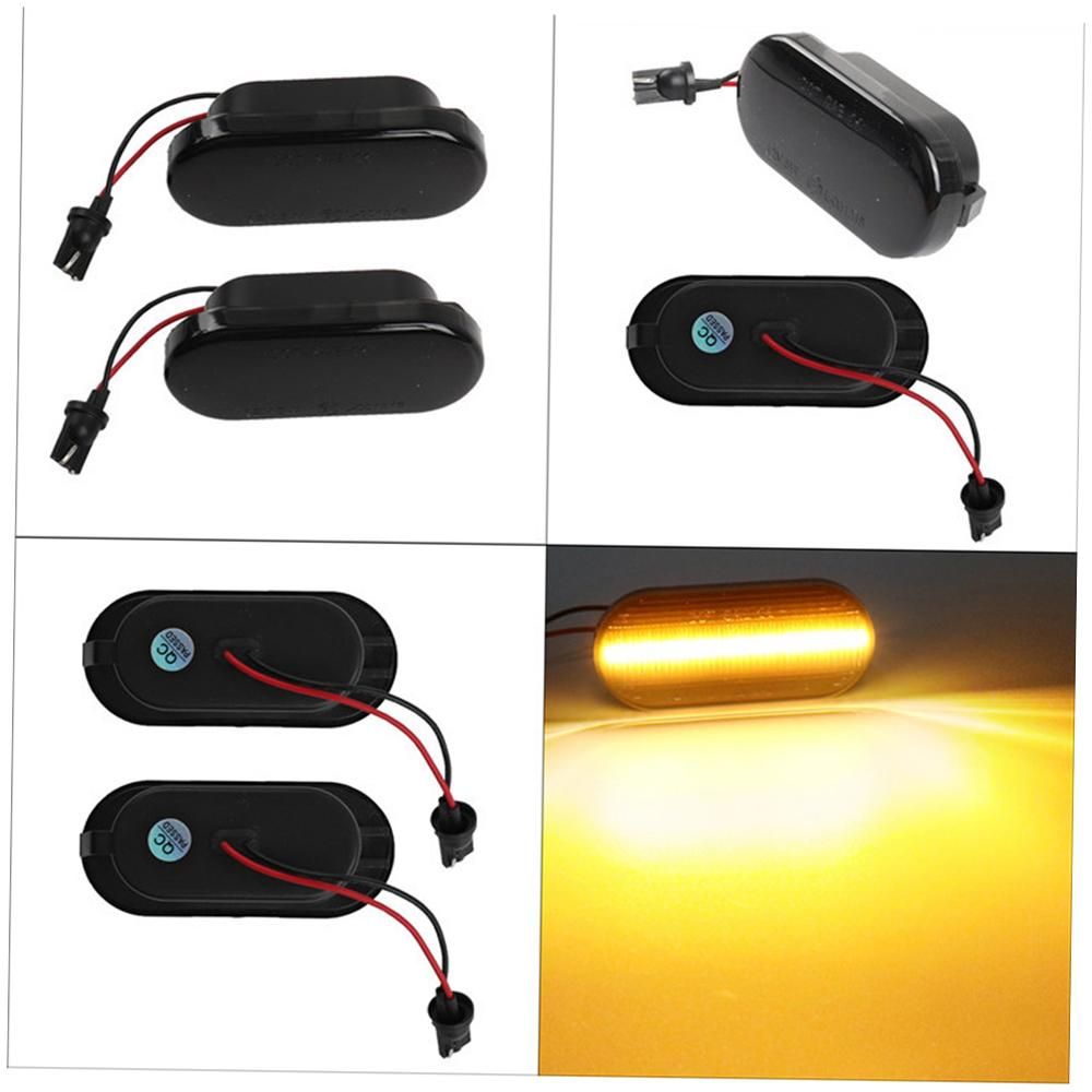 2pcs Dynamic LED Side Marker Turn Signal Light Blinker Light Replacement For VW Golf/ Passat/ Polo
