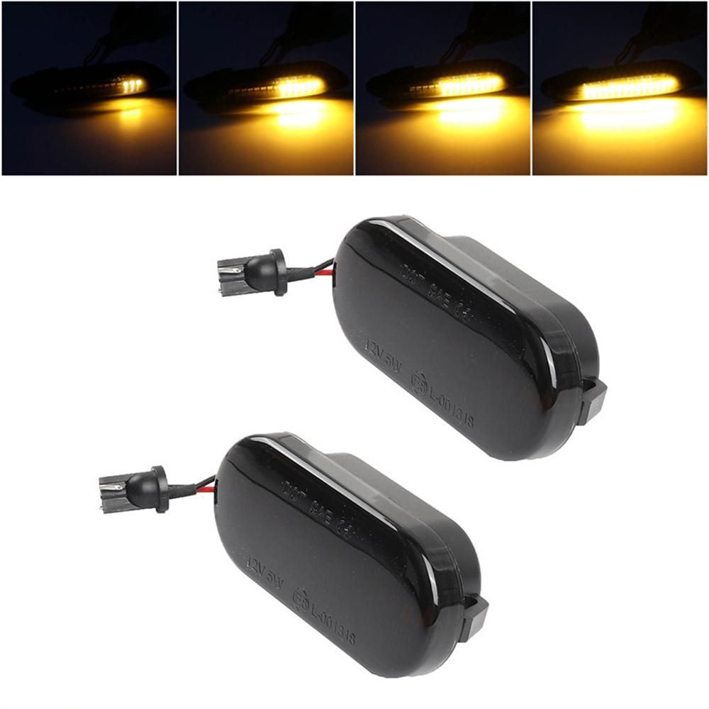 2pcs Dynamic LED Side Marker Turn Signal Light Blinker Light Replacement For VW Golf/ Passat/ Polo
