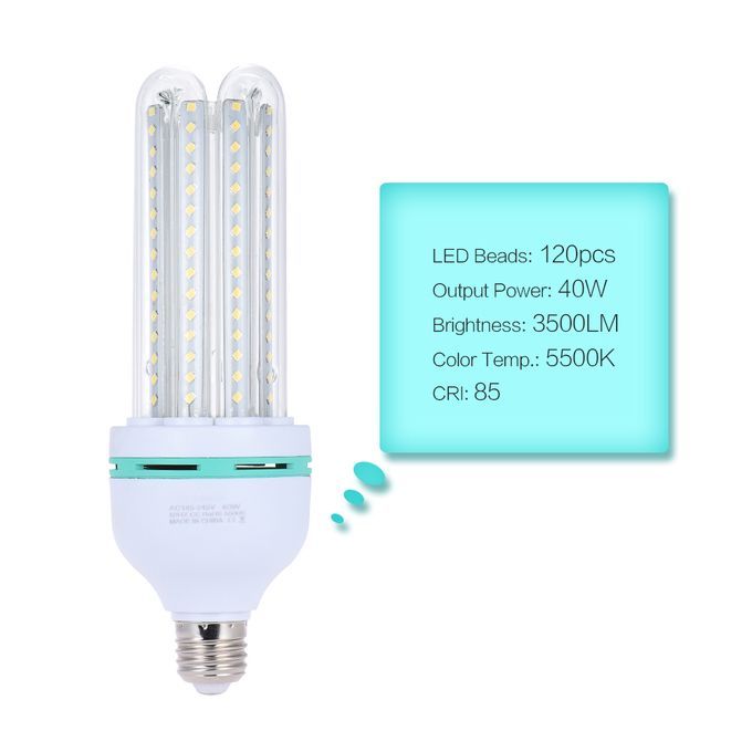40W 3500LM 5500K White Energy Saving E27 LED Corn Light