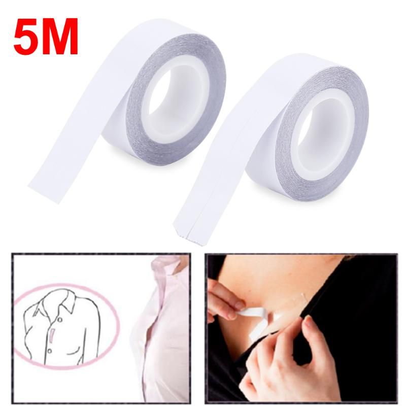 5M Fashion Tape Double Sided Adhesive Lingerie Tape Body Cloth Clear Bra Strip Medical Tape Intimates' Accessories