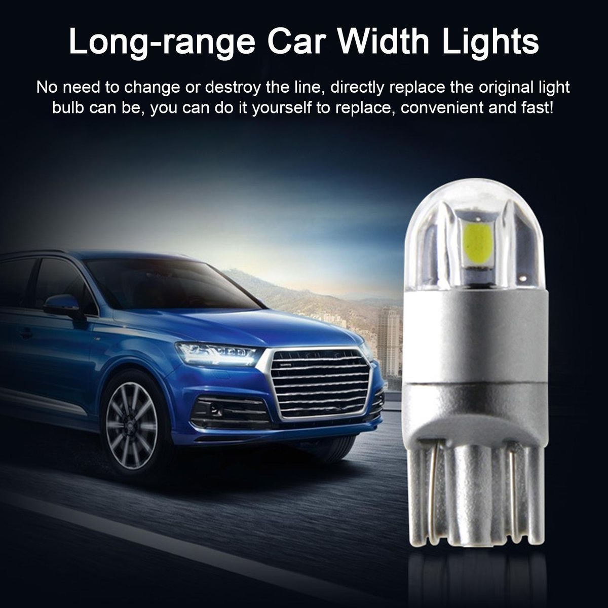 Low Heat Generation Car Width Lights 6pcs Bright Car Led Lights Long White