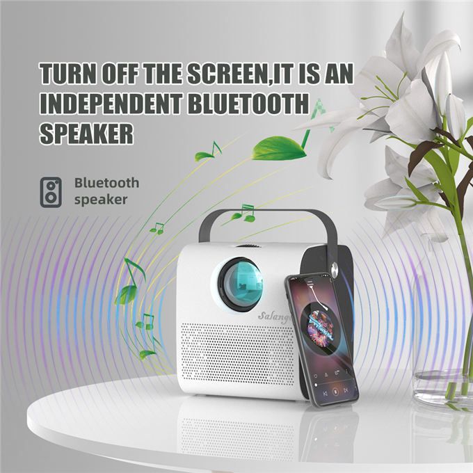 Max 200 "HD Large Screen TV Projector Outdoor Led Bluetooth Android Projetor