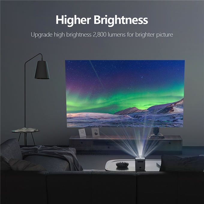 Max 200 "HD Large Screen TV Projector Outdoor Led Bluetooth Android Projetor