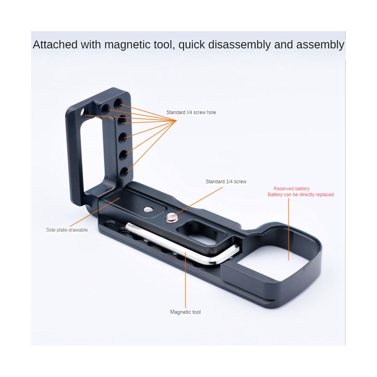 Quick Release L Plate Camera Bracket for Sony A6400 A6300