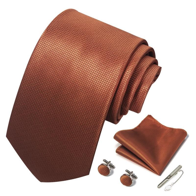 Men'S Tie Gift Box Solid Color Tie Set HB296
