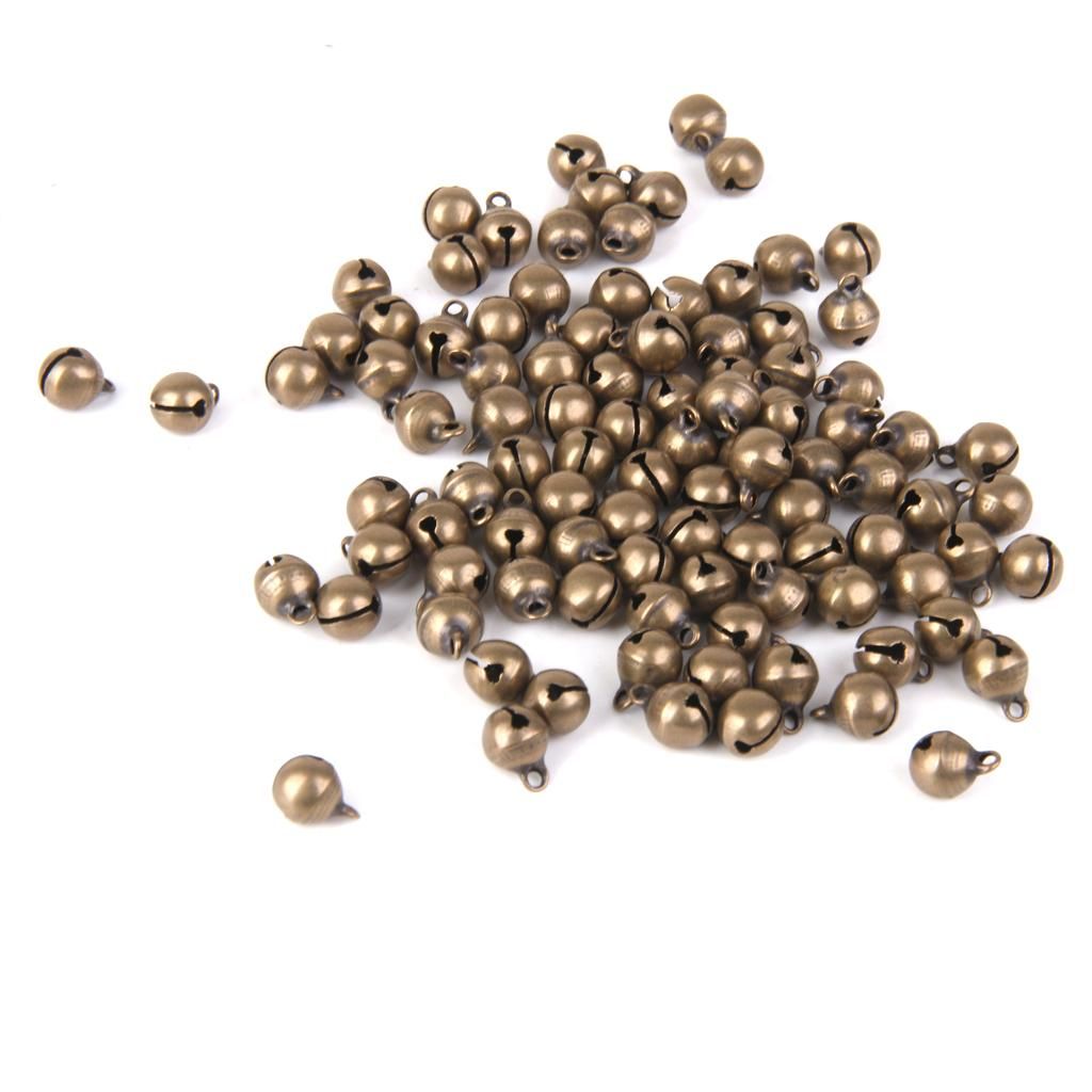 100pcs  Bells Bead Jewelry Findings 6mm -  Bronze