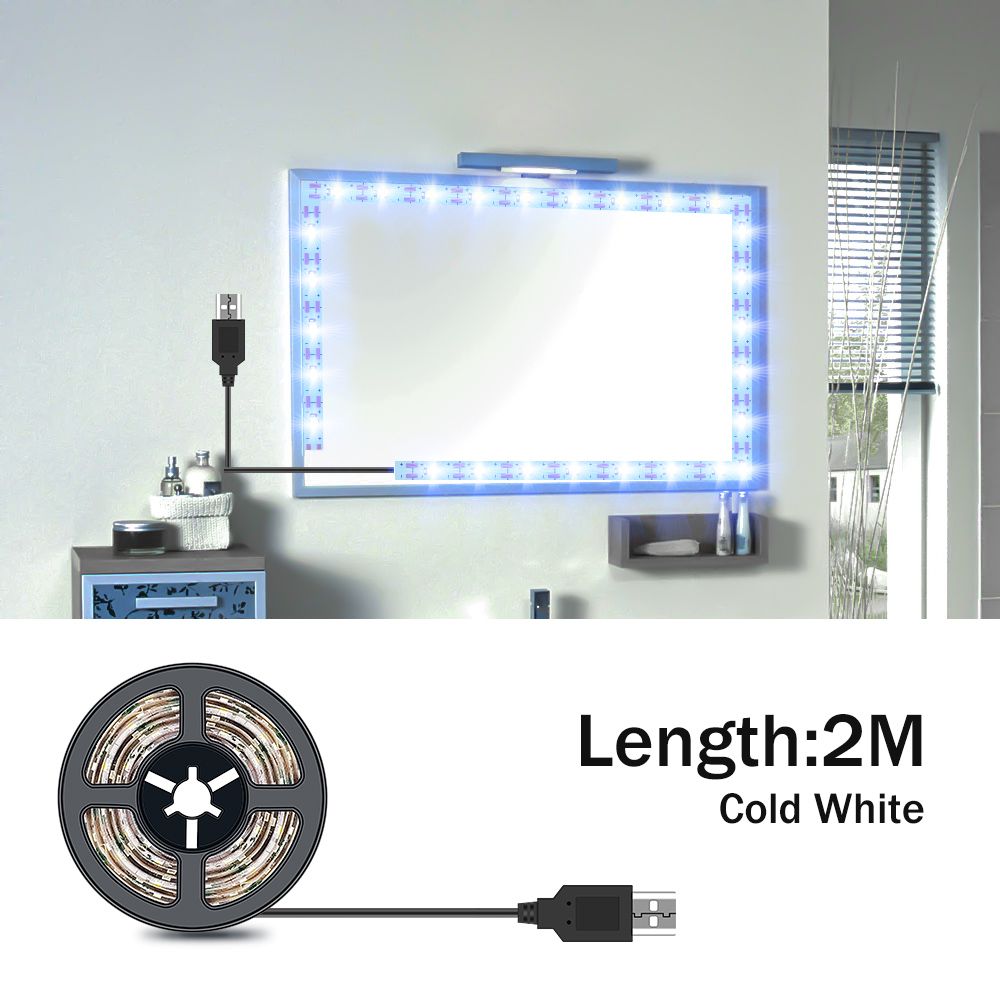USB Dressing Table Light Wall Lamp LED-2M Cold White