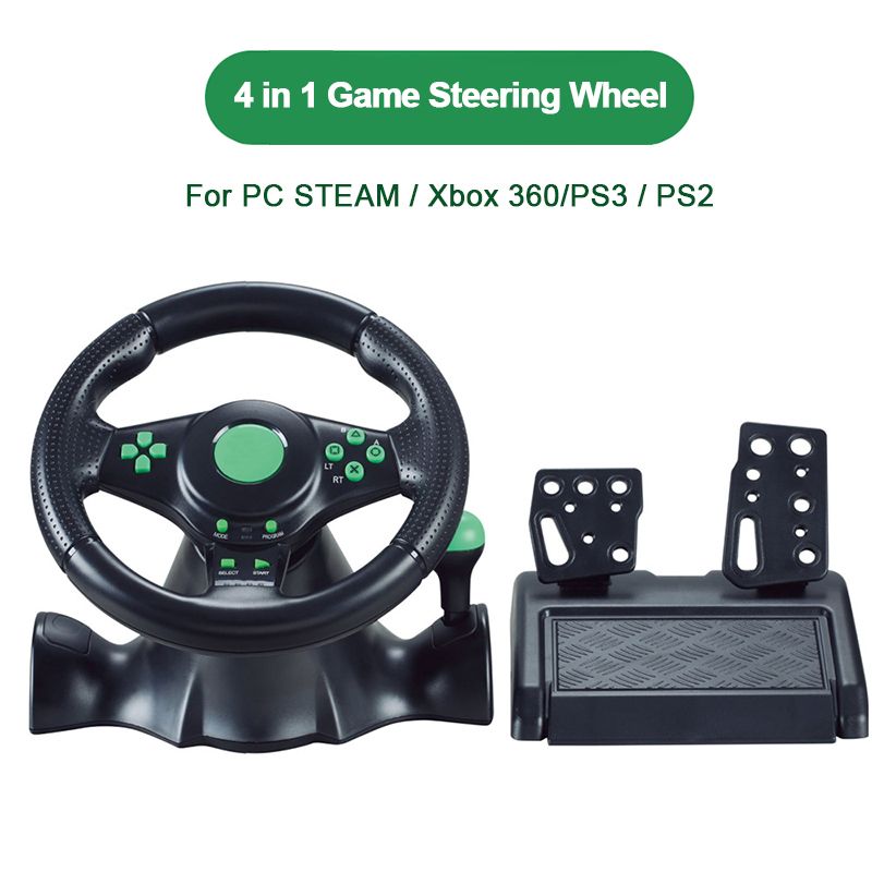 Gaming Steering Wheel PC STEAM Game Racing Wheel Controller For PS4/Switch/Xbox One/Xbox 360 Vibration Pedal  Accelerate 180°